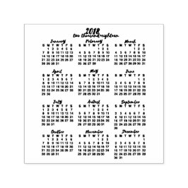 Carimbo Auto Entintado 2018: Ano Civil na Caligrafia da Tinta