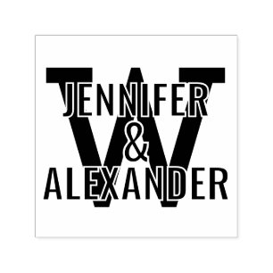 Carimbo Auto Entintado 2 Nomes Sobre Simples Solteiro Negrito Monografias