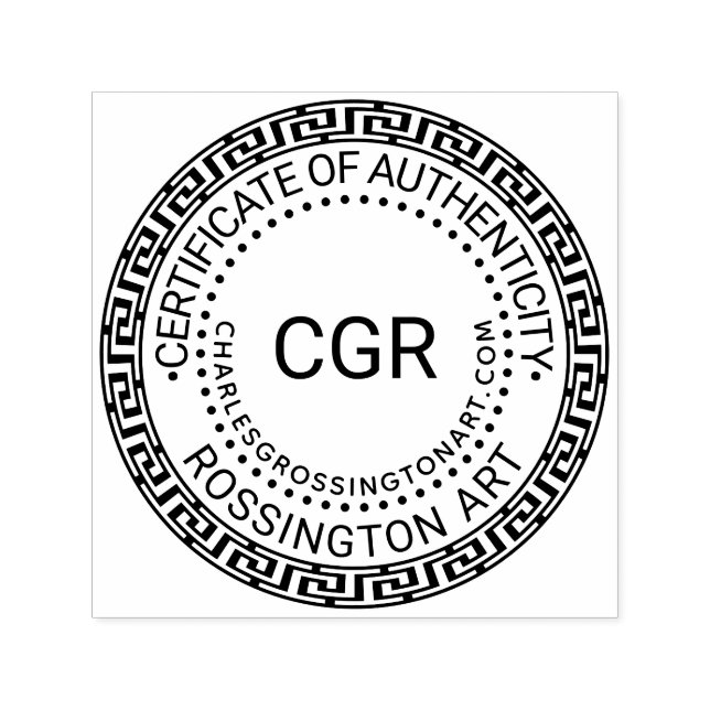 Carimbo Auto Entintado 3 Certificado Inicial de Autenticidade Nome URL #4 (Design)