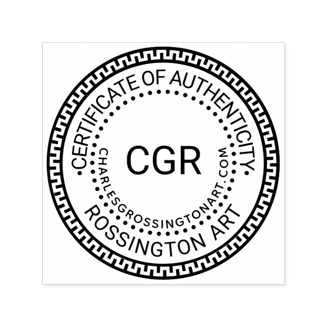 Carimbo Auto Entintado 3 Initial Certificate of Authenticity GK Name URL (Design)