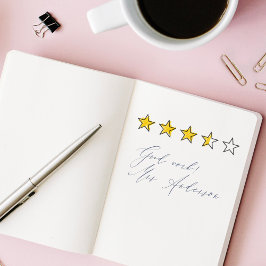 Carimbo Auto Entintado 5 Star Rating Review Book Teacher  Self-inking Sta