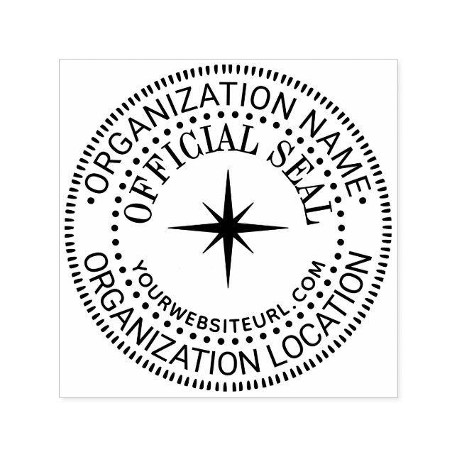 Carimbo Auto Entintado 8 P Star Generic Custom Seal Name (Design)