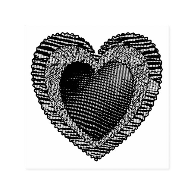 Carimbo Auto Entintado 90s Rockabilly Punk Heart Tattoo Style Pattern (Design)