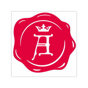 Carimbo Auto Entintado A - Letra inicial da coroa gótico antiga do selo