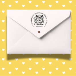 Carimbo Auto Entintado A praia está ligando