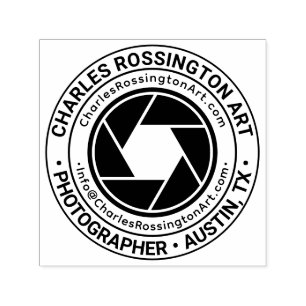 Carimbo Auto Entintado Abertura da Câmera Nome da Empresa Localização URL