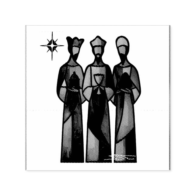 Carimbo Auto Entintado Abstract Three Wise Men (Design)