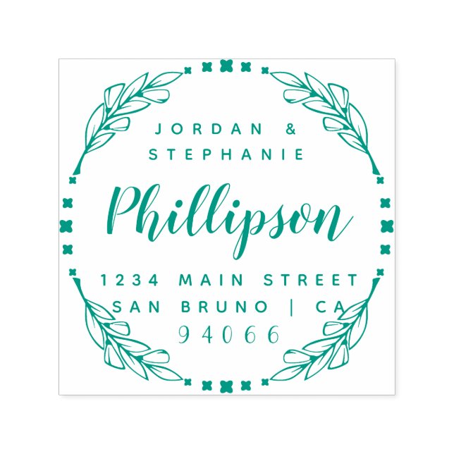 Carimbo Auto Entintado Adição de Retorno de Casal Casado Rústico Desenhad (Design)