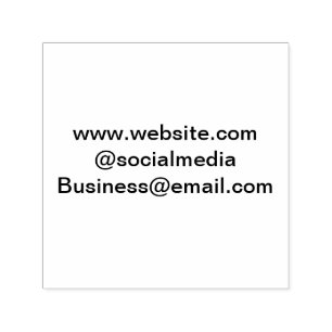 Carimbo Auto Entintado Adicionar endereço de e-mail do site mídias sociai