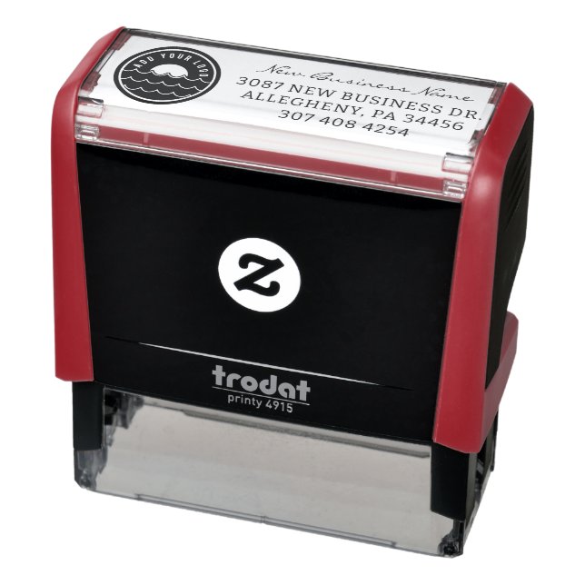 Carimbo Auto Entintado Adicionar logotipo comercial e endereço de devoluç (Produto)