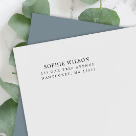 Carimbo Auto Entintado Adicionar Nome Endereço de Retorno Clássico Modern