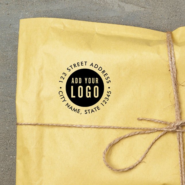 Carimbo Auto Entintado Adicione seu logotipo Endereço de retorno (Criador carregado)