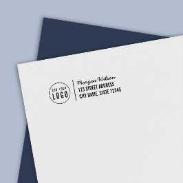 Carimbo Auto Entintado Adicione seu logotipo Separador de negrito Nome do