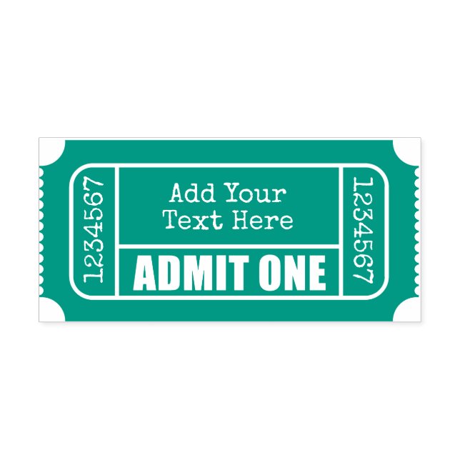 Carimbo Auto Entintado Admit One - Movie Ticket (Design)