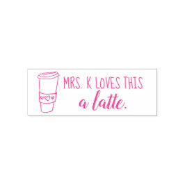 Carimbo Auto Entintado Adora este costume de selo de professor latte!