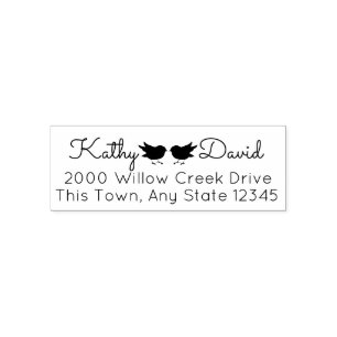 Carimbo Auto Entintado Adorável Morada de Aves