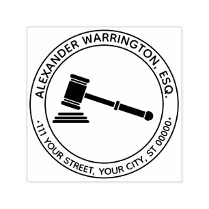 Carimbo Auto Entintado Advogado Legal Juiz Martelo Lei Nome Endereço