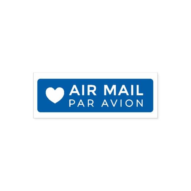 Carimbo Auto Entintado AIR MAIL PAR AVION ハート エアメールスタンプ heart cute love セ (Design)