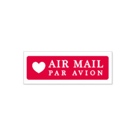 Carimbo Auto Entintado AIR MAIL PAR AVION ハート エアメールスタンプ heart cute love セ