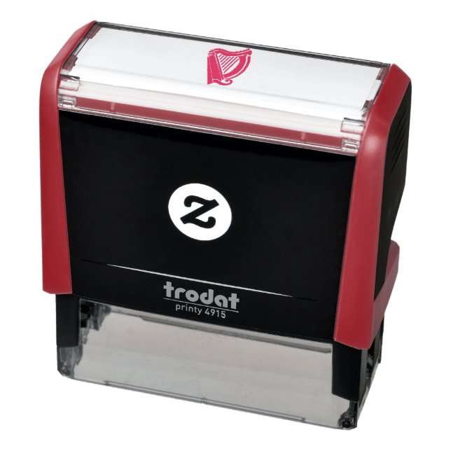 Carimbo Auto Entintado Albion Harp Red Rubber Stamper (Produto)