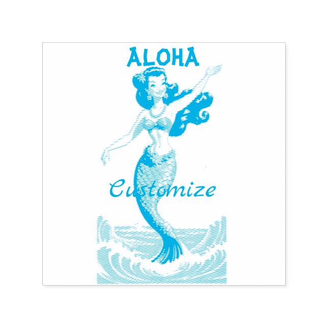 Carimbo Auto Entintado Aloha Sereia Thunder_Thunder_Cove (Design)