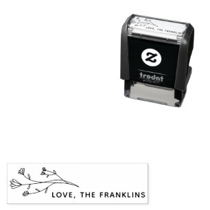 Carimbo Auto Entintado Amor das Flores Russas