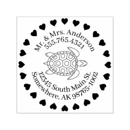 Carimbo Auto Entintado Amor para Tartarugas Contato Pessoal