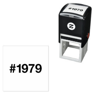 Carimbo Auto Entintado Aniversário de 1979 Hashtag 46