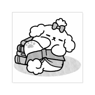 Carimbo Auto Entintado Antes da hora de dormir com o meu pai - livro e cã