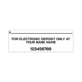 CARIMBO AUTO ENTINTADO APENAS DEPÓSITO ELETRÔNICO ENDOSSO BANCÁRIO PESSOA