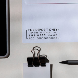 Carimbo Auto Entintado Apenas para Depósito   Conta simples do banco come