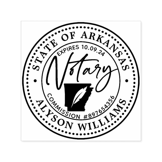 Carimbo Auto Entintado Arkansas Modern Notary Public (Design)