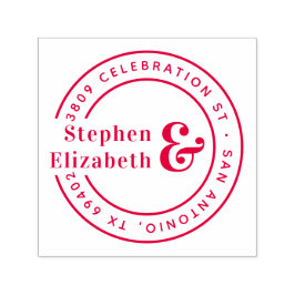 Carimbo Auto Entintado Arredondar Ampersand Wedding Return Address