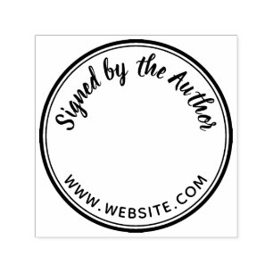 Carimbo Auto Entintado Arredondar Assinado pelo Autor Bookplate Writer No