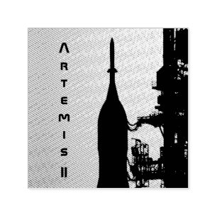Carimbo Auto Entintado Artemis II rumo à Plataforma de Lançamento