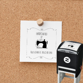 Carimbo Auto Entintado Artesanato de Mão da Máquina de Costura Vintage Si