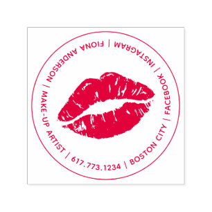 Carimbo Auto Entintado Artista de Maquiagem Labial Kiss