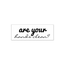 as suas mãos estão limpas?