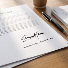 Carimbo Auto Entintado Assinatura Manuscrita Personalizada e Cargo 