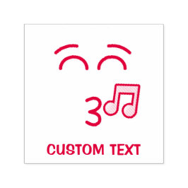 Carimbo Auto Entintado Assobiar Face com Olhos Sorridentes