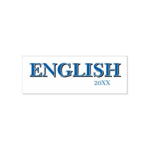 Carimbo Auto Entintado Assunto Escolar Minimalista Lilás Texto Vertical