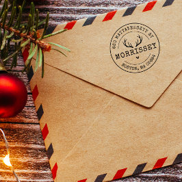 Carimbo Auto Entintado Atalhos de Deer de Endereço Personalizados