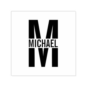 Carimbo Auto Entintado Autoadministração de Monograma Personalizado Elega