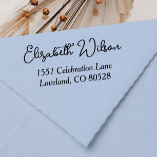 Carimbo Auto Entintado Autoimpressão de Endereço Moderno de Retorno Perso