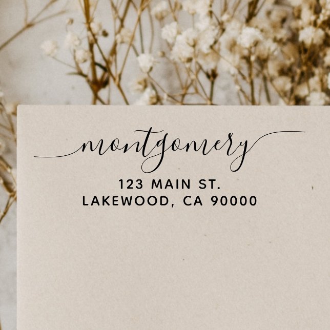 Carimbo Auto Entintado Autoinkin de Caligrafia de Retorno Elegante (Criador carregado)