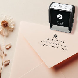 Carimbo Auto Entintado Baby Ballerina Calçados Nome da família e Endereço