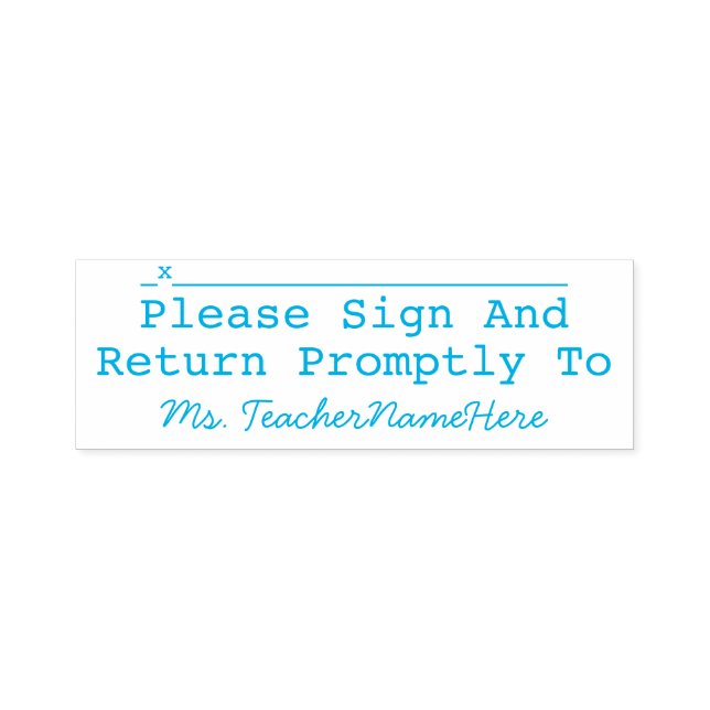 Carimbo Auto Entintado Básico "Assine E Retorne Imediatamente Para" (Design)