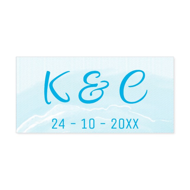 Carimbo Auto Entintado Beach Wedding Watercolor  (Design)