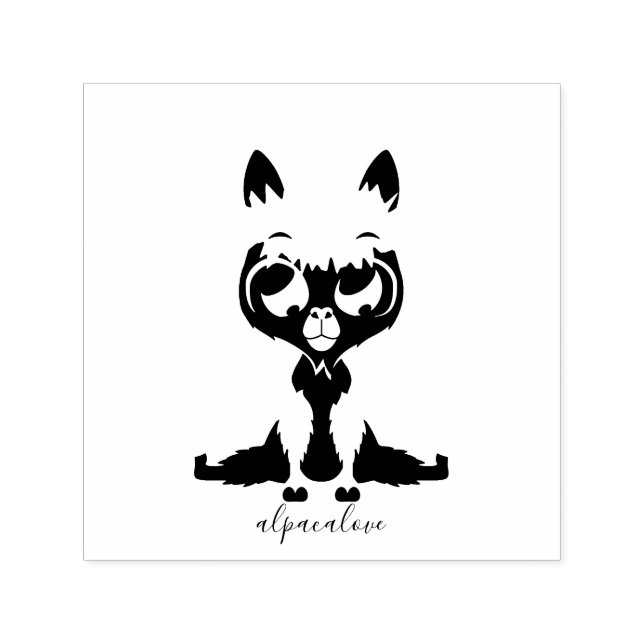 Carimbo Auto Entintado Bebê Lhama Animal Fofo (Design)