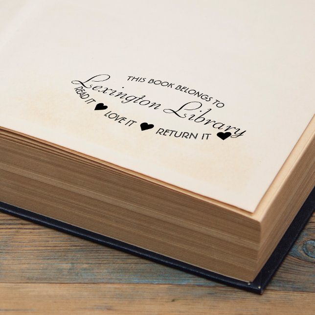 Carimbo Auto Entintado Biblioteca da Cidade Lê Adorava (Town Library Read It Love It Return It Self-inking Stamp)